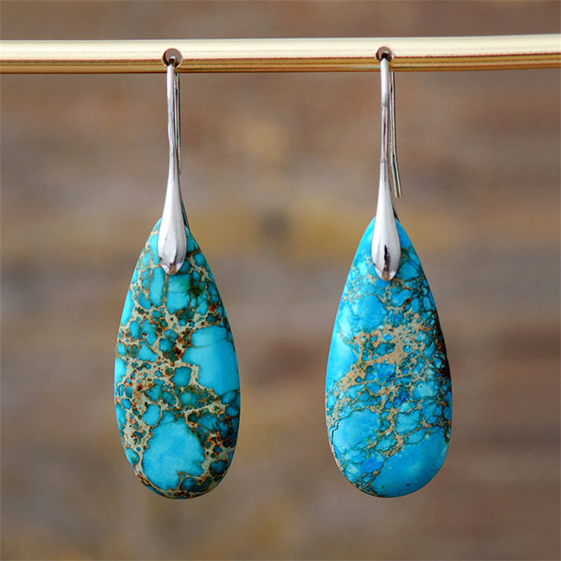 Grounding Jasper Teardrop Earrings