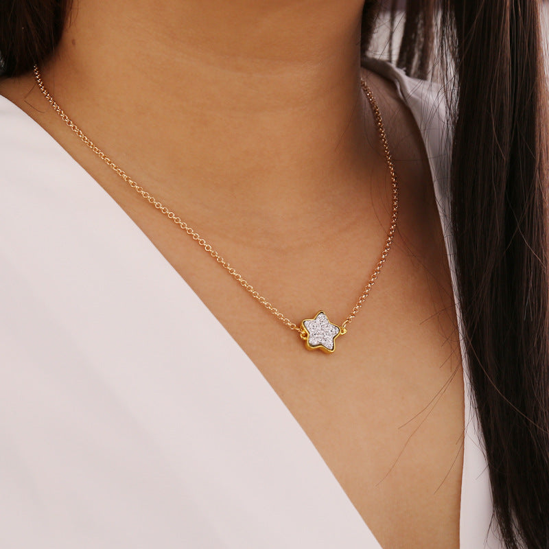 Women Minimalist Star Alloy Electroplating Necklaces