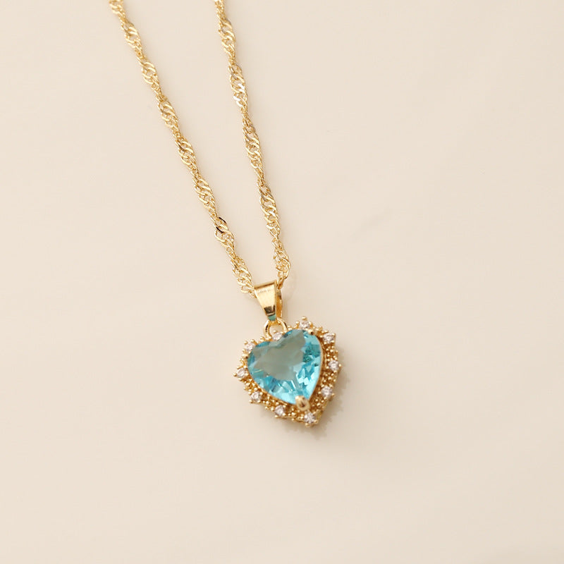 Fashion Heart Copper Electroplating Necklaces