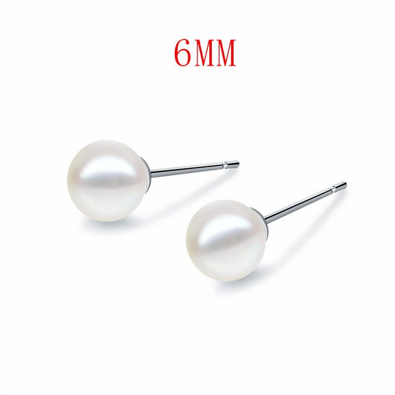 Korean Women Droplet Pearl Stud Earrings