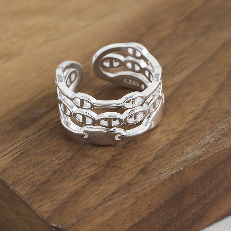 Chunky Minimalist S925 Silver Ring