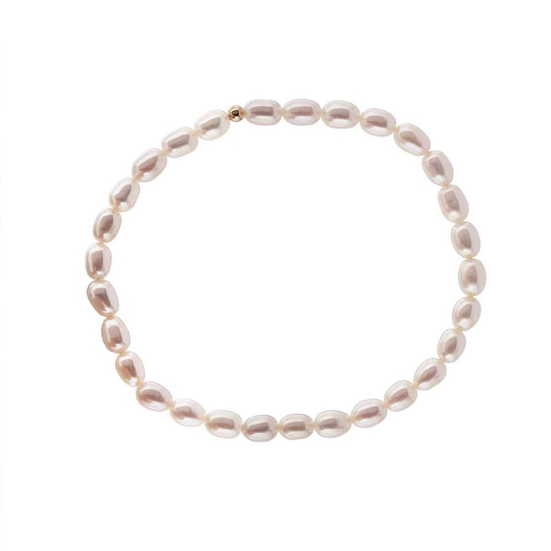 Elegant Freshwater Pearl Rice Bead Bracelet