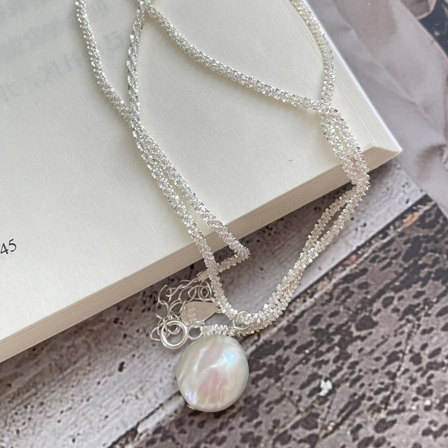 Glimmering Baroque Pearl Necklace