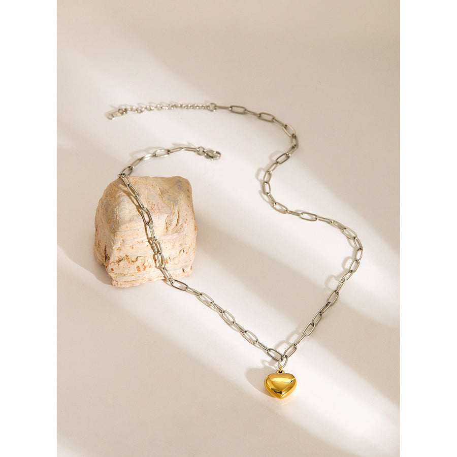 IG Style Heart Heart Stainless Steel Electroplating Necklaces