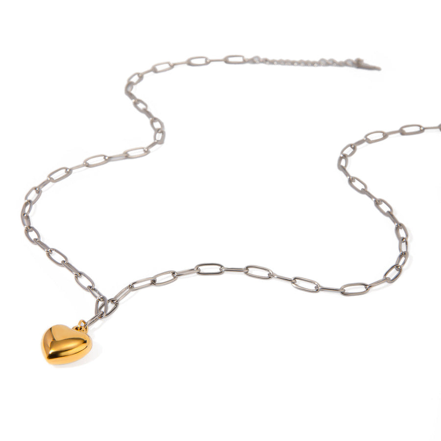 IG Style Heart Heart Stainless Steel Electroplating Necklaces