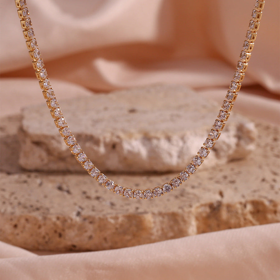 Minimalist Stripe Geometric Copper 18K Gold Plated Necklaces