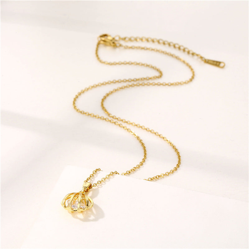 Women Minimalist Geometric Metal Shell Stainless Steel Electroplating Necklaces