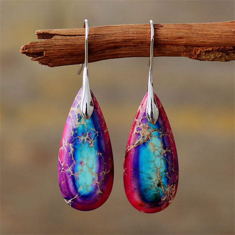 Grounding Jasper Teardrop Earrings