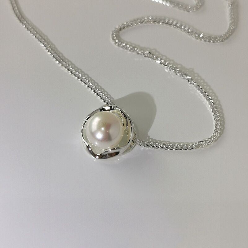 Vintage Pearl Silver Necklace