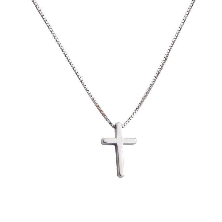 Sterling Silver Cross Necklace by DOREA