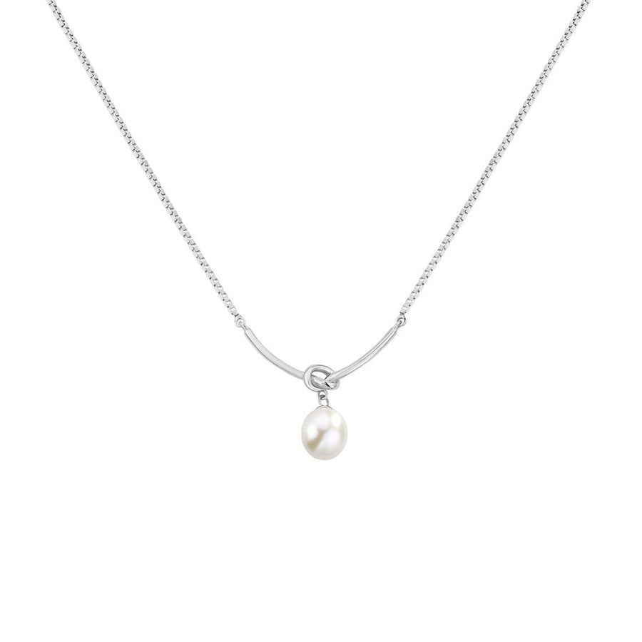 Elegant Sterling Silver Freshwater Pearl Necklace